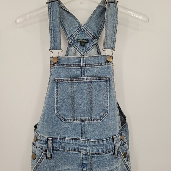 Wild Fable Distressed Short Jean Overalls - Picture 5 of 9